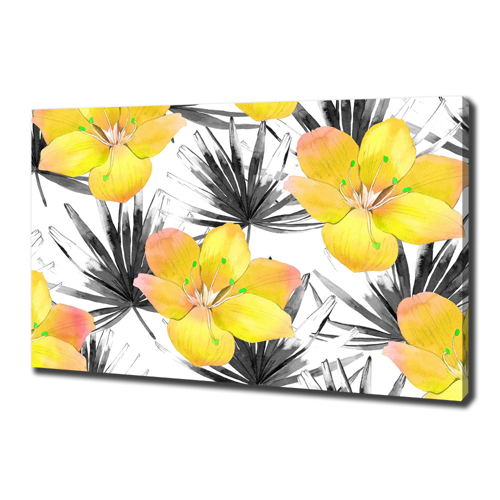 Canvas wall art Tropical flowers