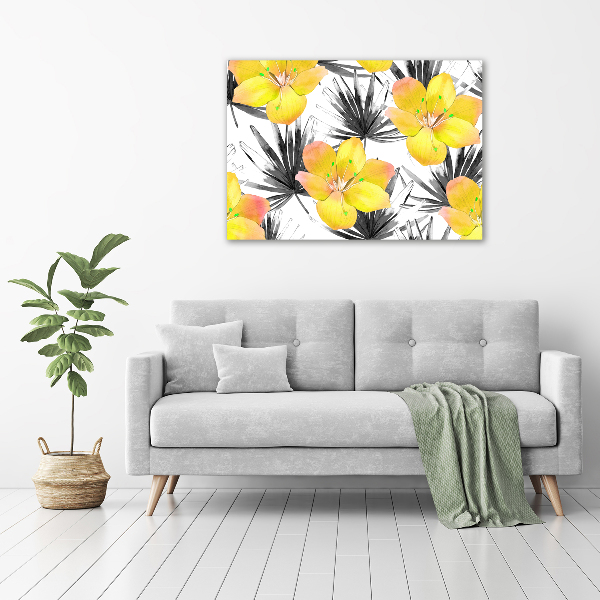 Canvas wall art Tropical flowers