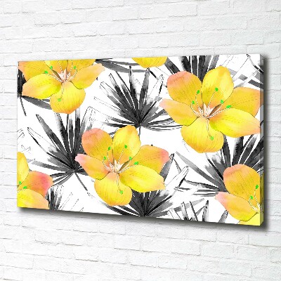 Canvas wall art Tropical flowers