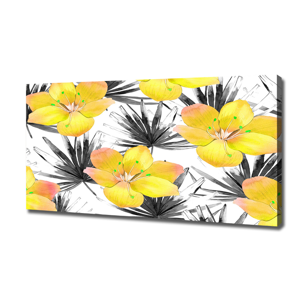 Canvas wall art Tropical flowers