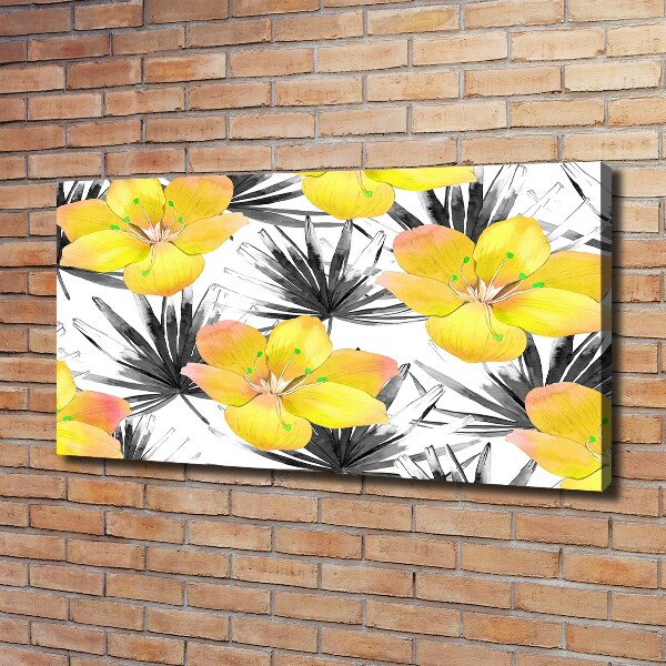 Canvas wall art Tropical flowers