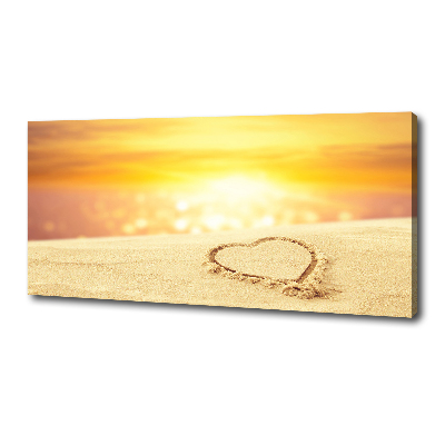 Canvas wall art Heart in the sand