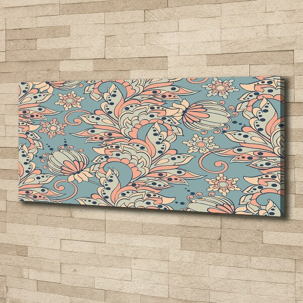 Canvas wall art Ethnic flowers