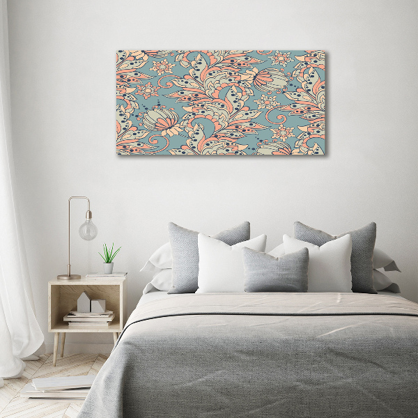 Canvas wall art Ethnic flowers