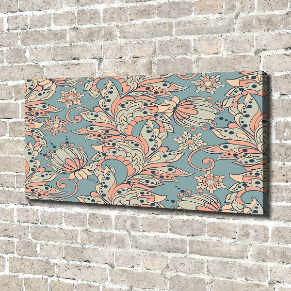 Canvas wall art Ethnic flowers