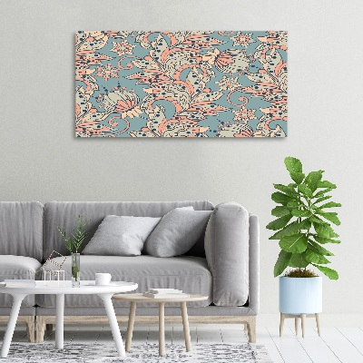 Canvas wall art Ethnic flowers