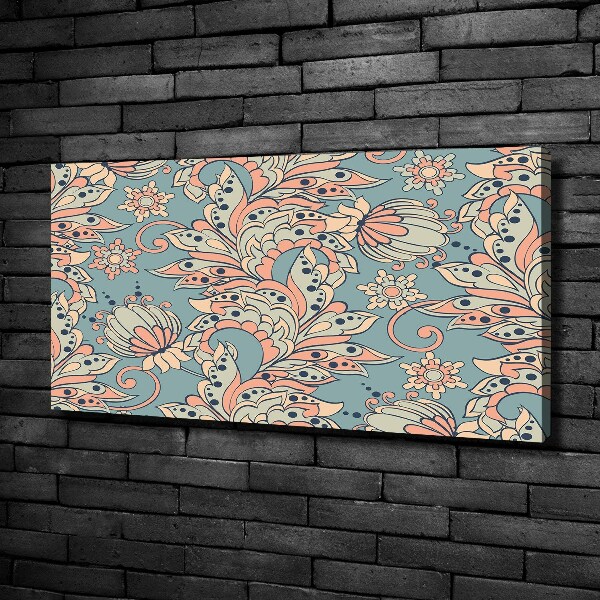 Canvas wall art Ethnic flowers