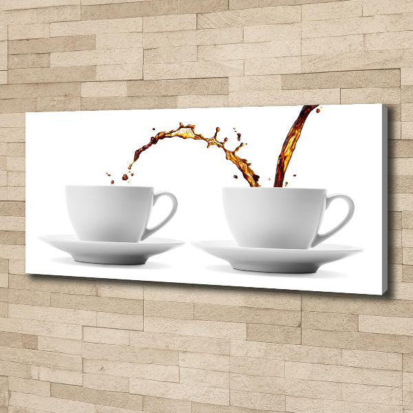 Canvas wall art Pouring coffee