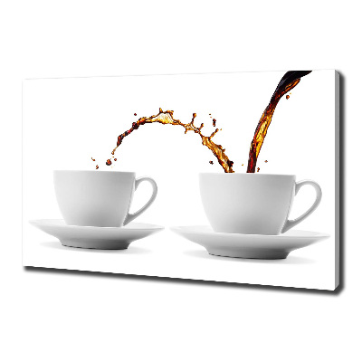 Canvas wall art Pouring coffee