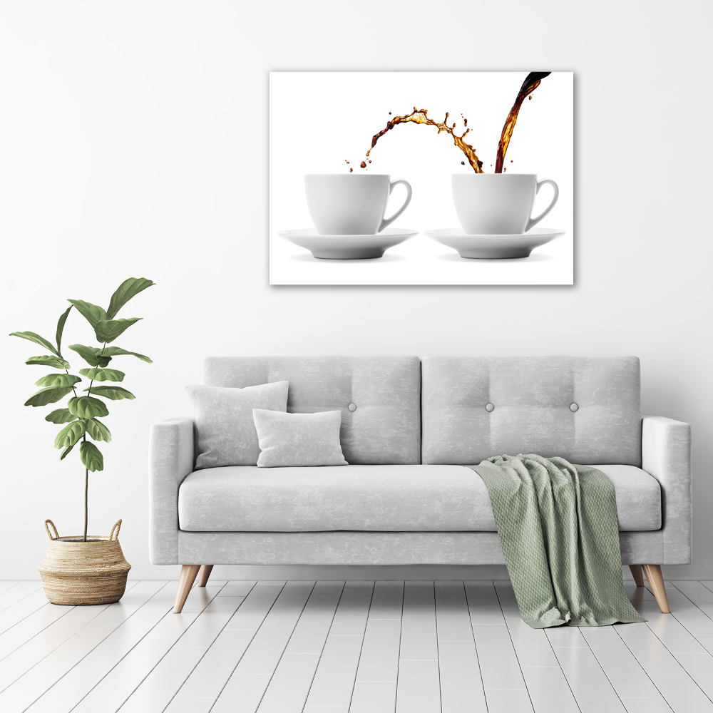 Canvas wall art Pouring coffee