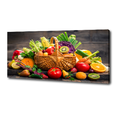 Canvas wall art Fruit vegetable basket