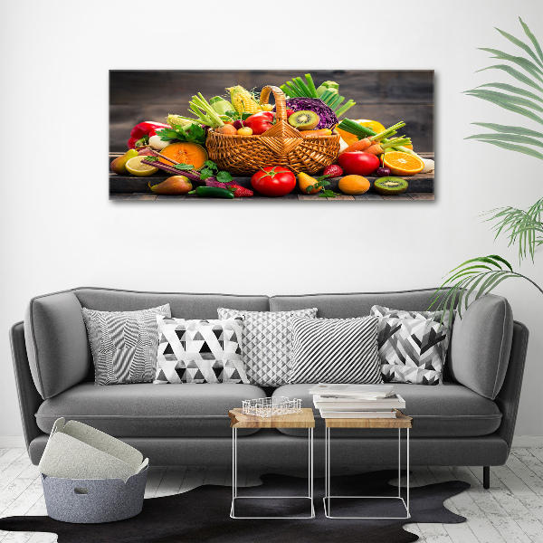 Canvas wall art Fruit vegetable basket