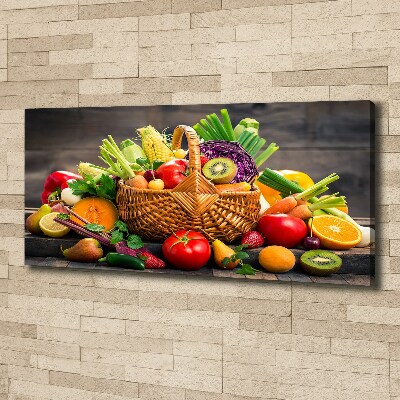 Canvas wall art Fruit vegetable basket