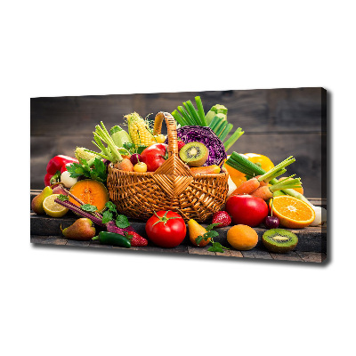 Canvas wall art Fruit vegetable basket