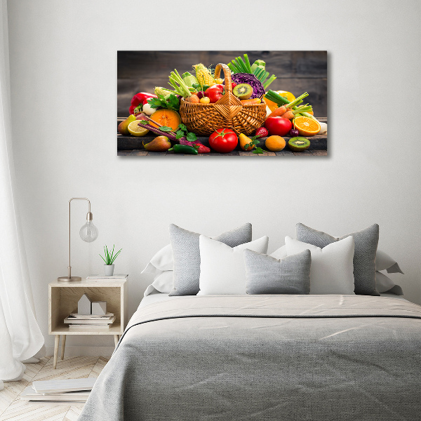 Canvas wall art Fruit vegetable basket