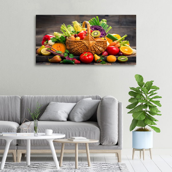 Canvas wall art Fruit vegetable basket