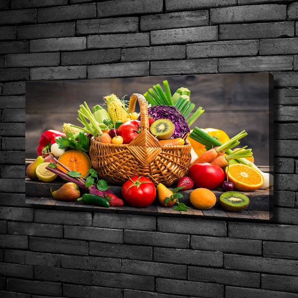 Canvas wall art Fruit vegetable basket