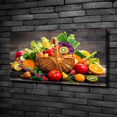 Canvas wall art Fruit vegetable basket