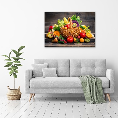 Canvas wall art Fruit vegetable basket