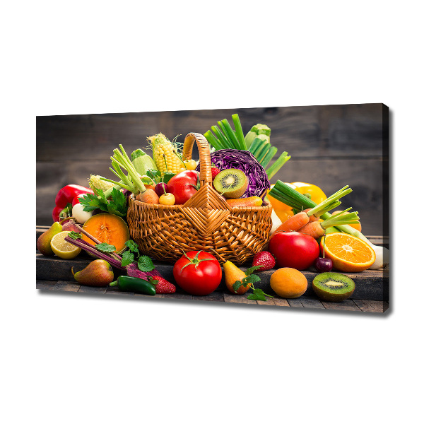 Canvas wall art Fruit vegetable basket