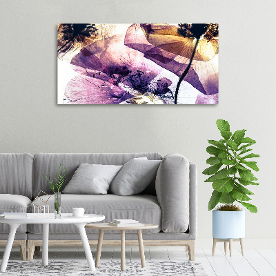 Canvas wall art Dry poppies