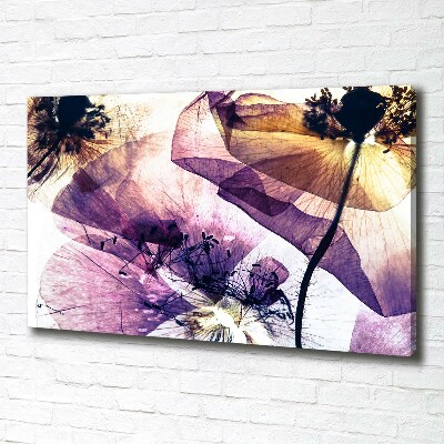 Canvas wall art Dry poppies