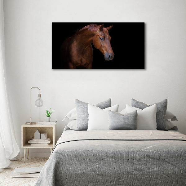 Canvas wall art Brown horse