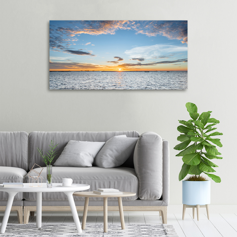 Canvas wall art Twilight by the sea