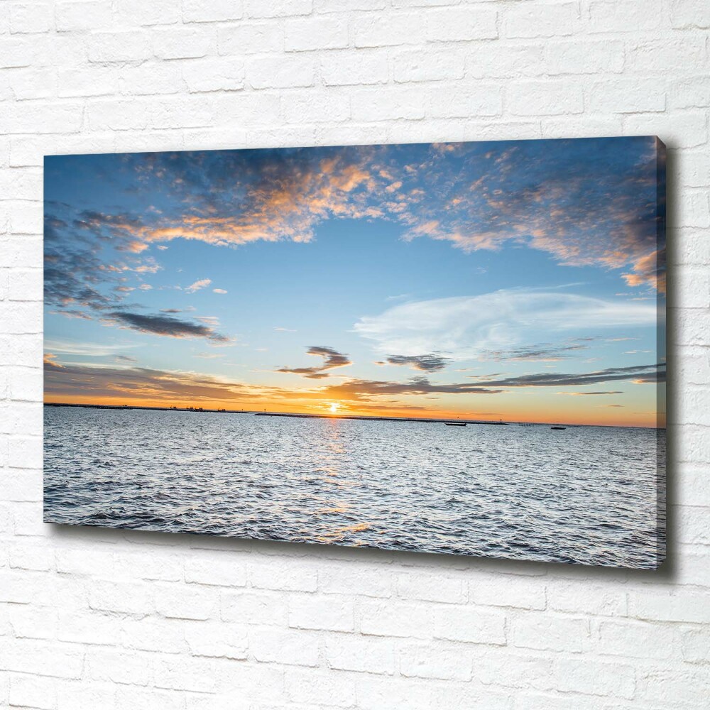 Canvas wall art Twilight by the sea