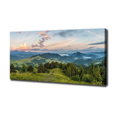 Canvas wall art Panorama of the Pieniny