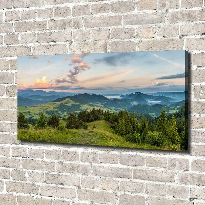 Canvas wall art Panorama of the Pieniny