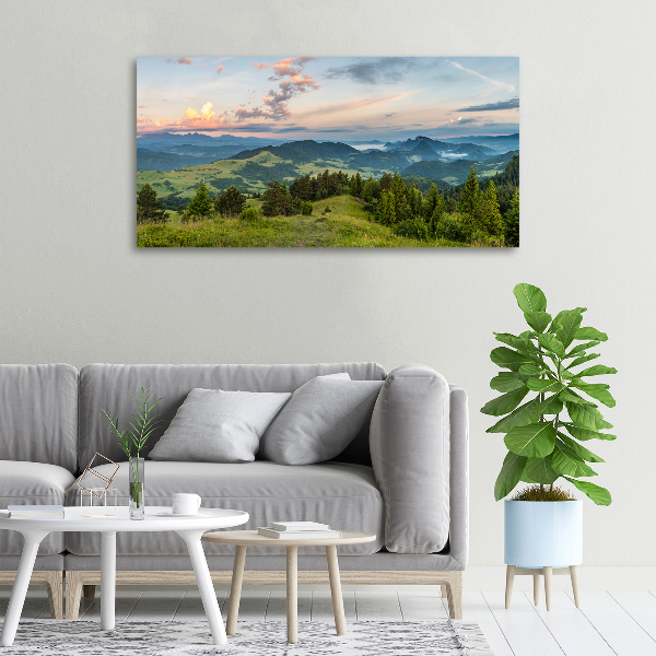 Canvas wall art Panorama of the Pieniny