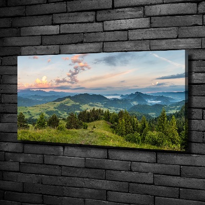 Canvas wall art Panorama of the Pieniny