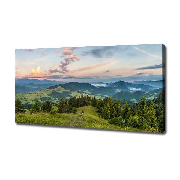 Canvas wall art Panorama of the Pieniny