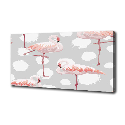 Canvas wall art Flamingos