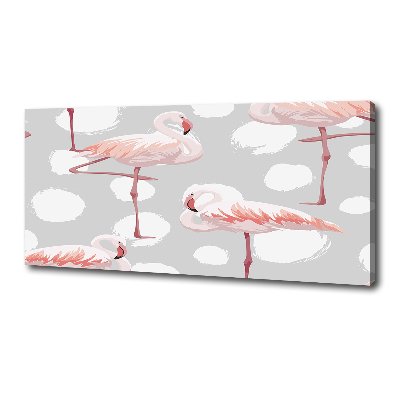 Canvas wall art Flamingos