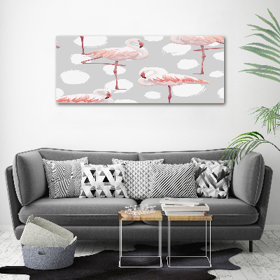 Canvas wall art Flamingos