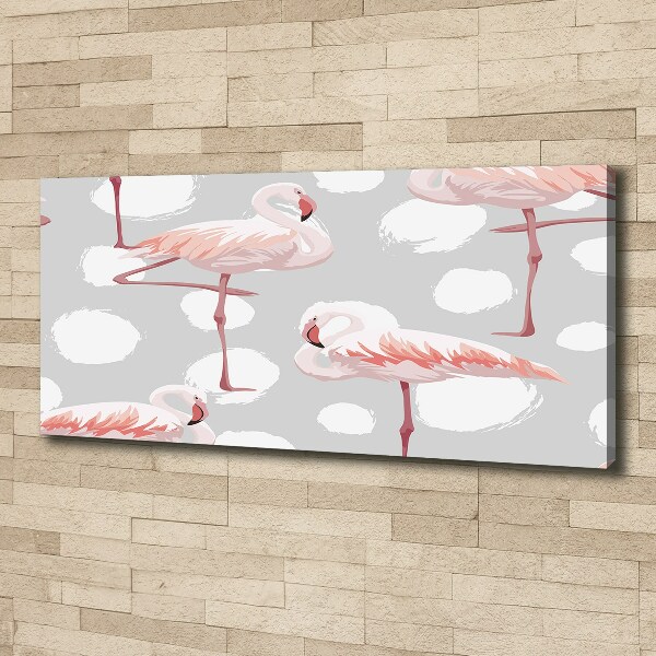 Canvas wall art Flamingos