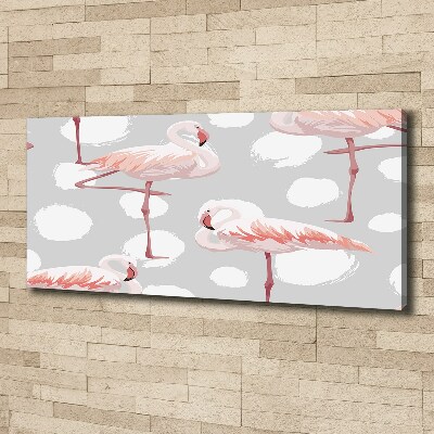 Canvas wall art Flamingos