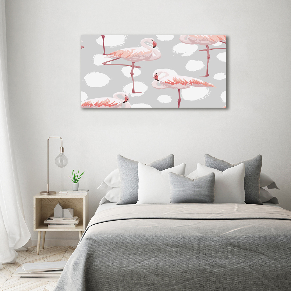 Canvas wall art Flamingos