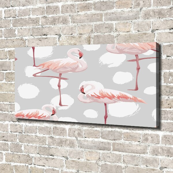 Canvas wall art Flamingos