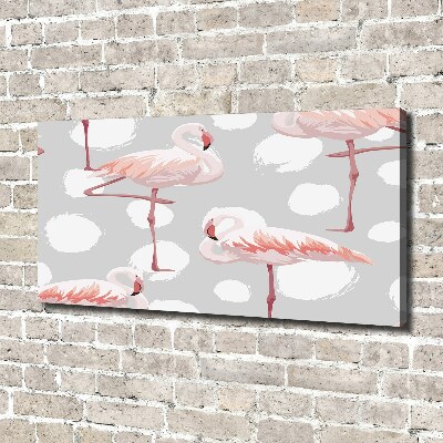 Canvas wall art Flamingos