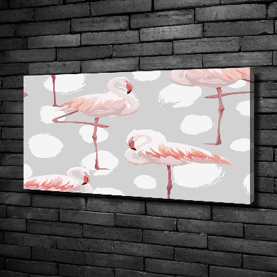 Canvas wall art Flamingos