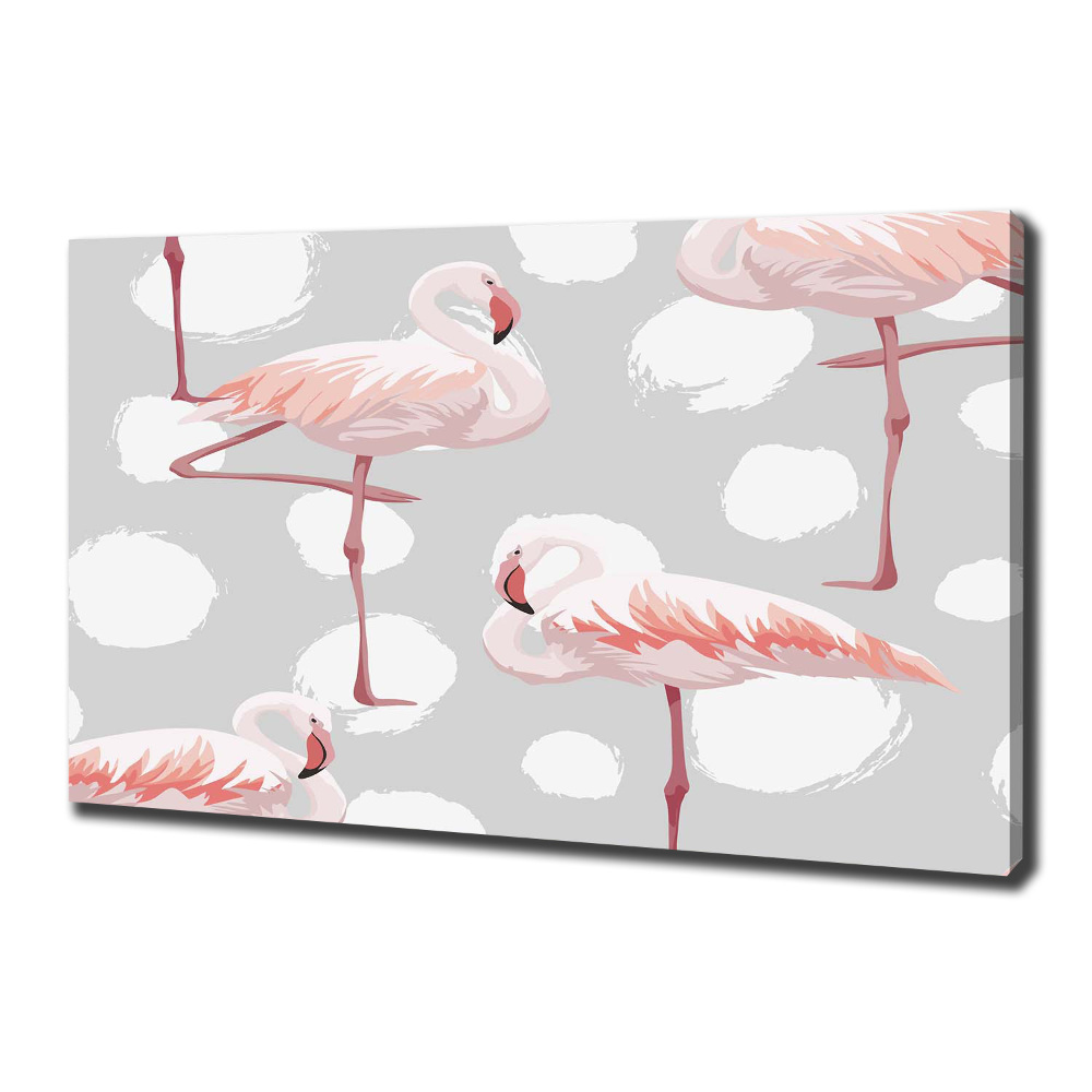 Canvas wall art Flamingos