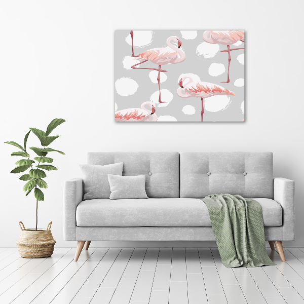 Canvas wall art Flamingos