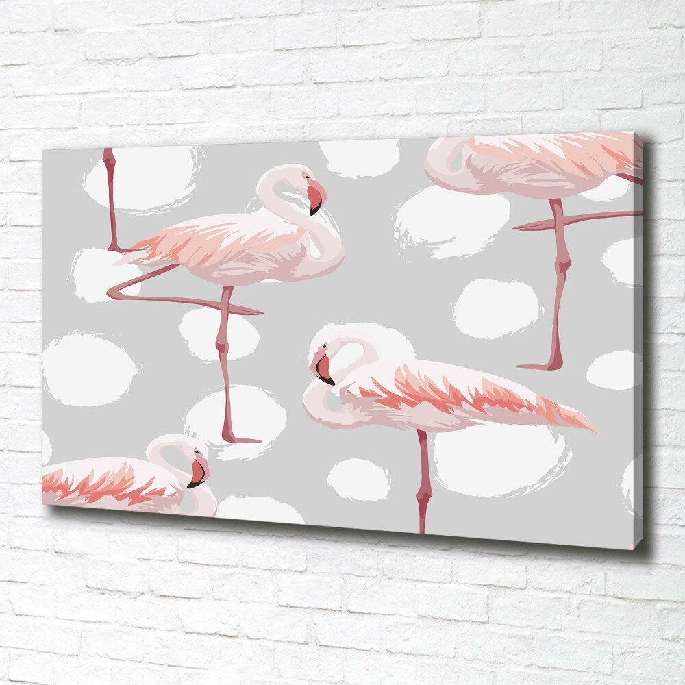 Canvas wall art Flamingos