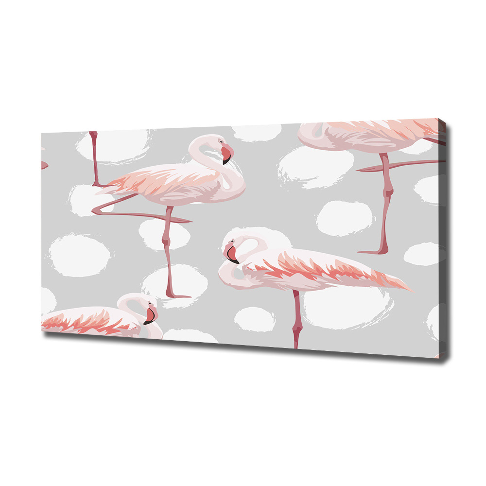 Canvas wall art Flamingos