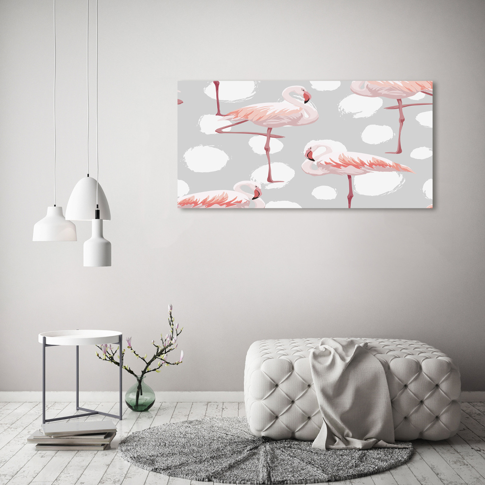 Canvas wall art Flamingos