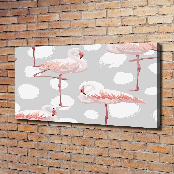 Canvas wall art Flamingos