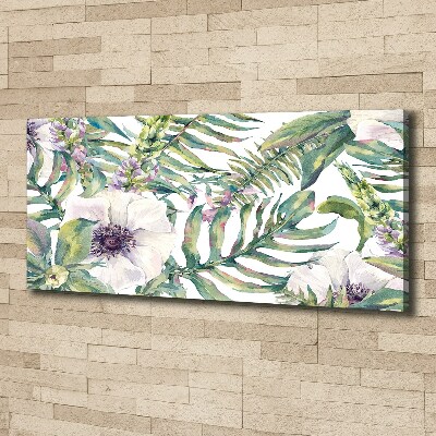 Canvas wall art Ferns and flowers